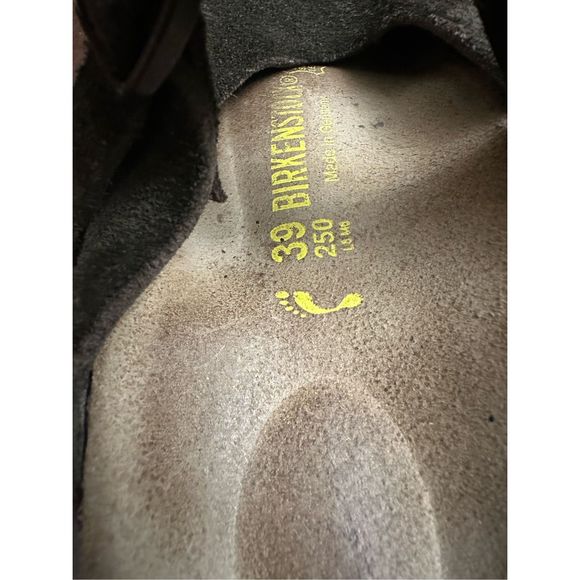 Birkenstock Maria Olive Green Suede Closed Toe Clog Shoes Women's Size 39 - Picture 5 of 6